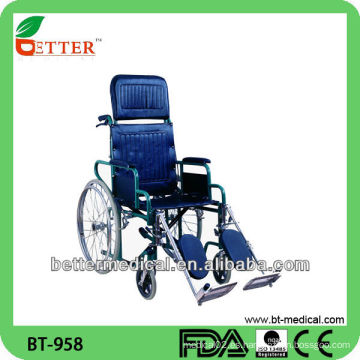 Silla de ruedas / silla de ruedas reclinable de espalda alta